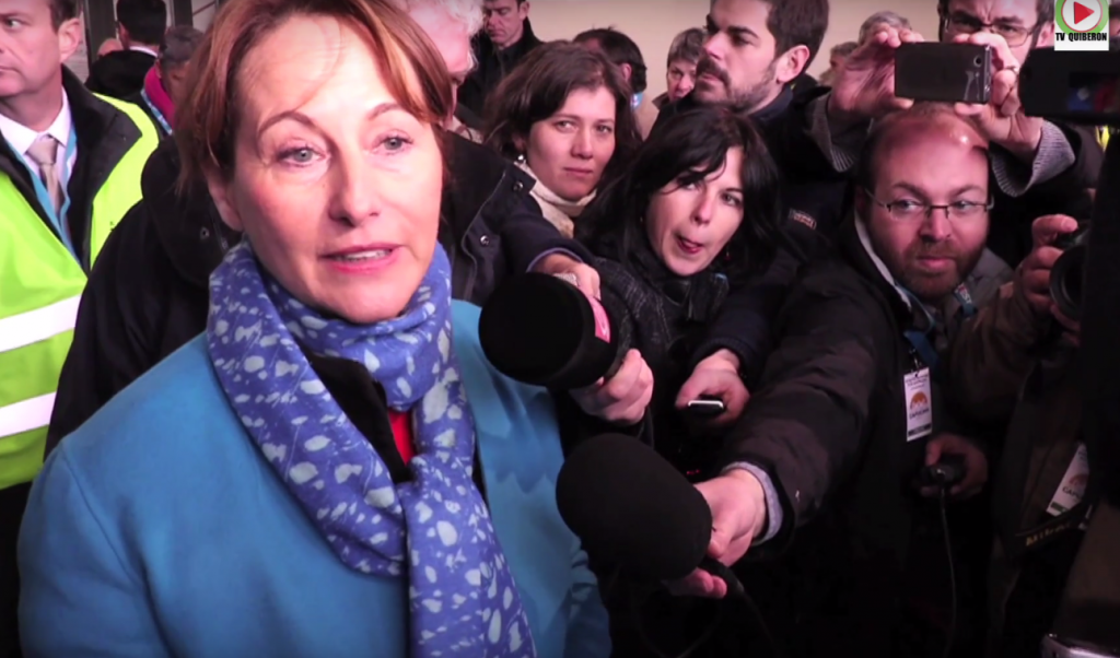 Segolene Royal inaugure le telepherique urbain de Brest