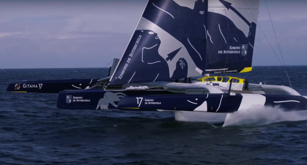 Le Maxi-Trimaran Gitana 17 vole - Le Havre Bretagne Tele