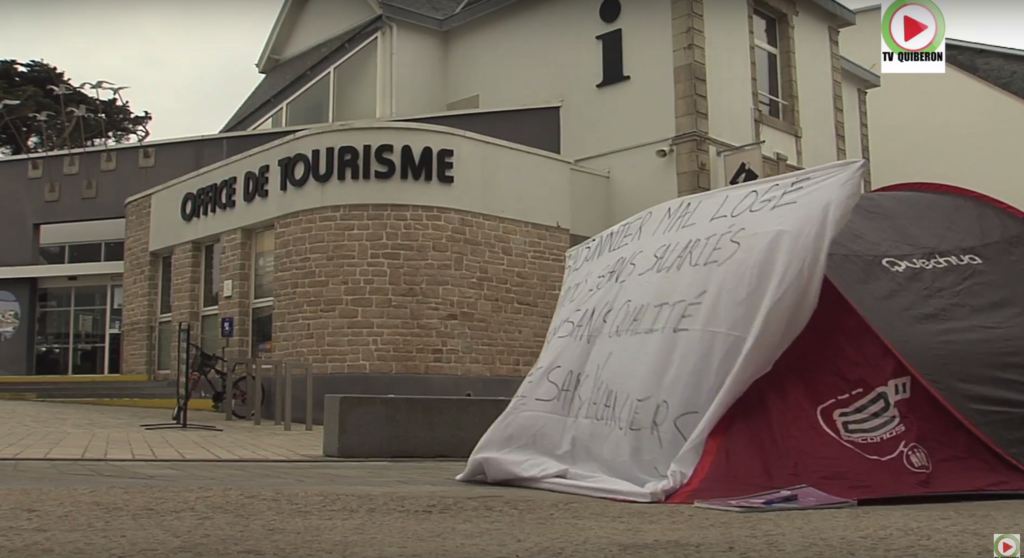 Manif et Colere des Saisonniers - TV Quiberon 24/7