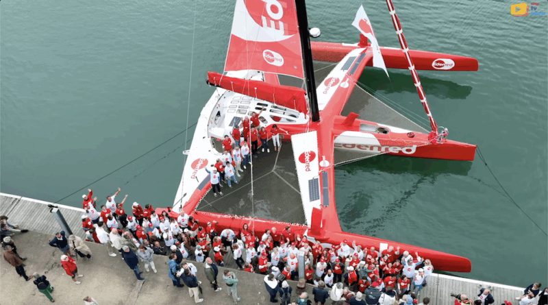 La Trinité-sur-mer | Mike Horn baptise l’Ocean Fifty Edenred 5 | TV Quiberon Sailing