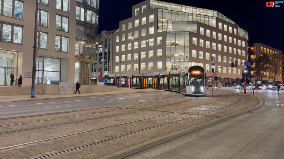 Luxembourg | Tramway de Nuit | Luxembourg Bretagne Télé