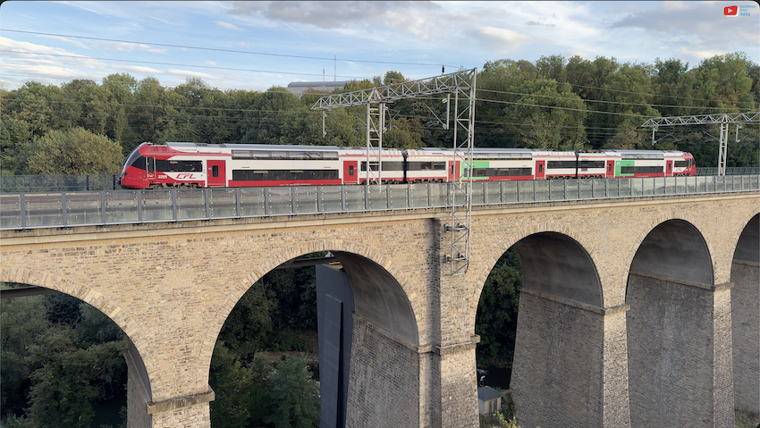 Luxembourg | Trains CFL Viaduc de Pulvermühle | Luxembourg Bretagne Télé